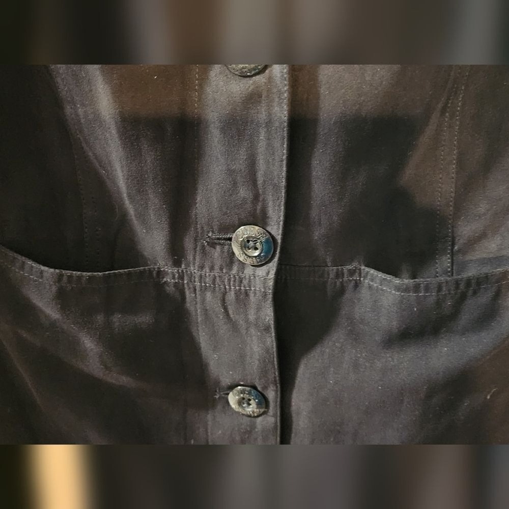 Vintage Guess Black Lightweight Trench Coat Women's‎ Small - Picture 5 of 9
